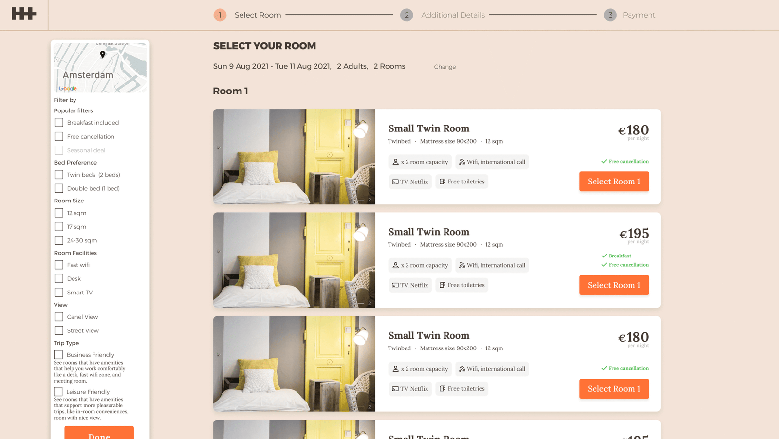 The Hof Hotel Website Design from A-Z the hof room selection