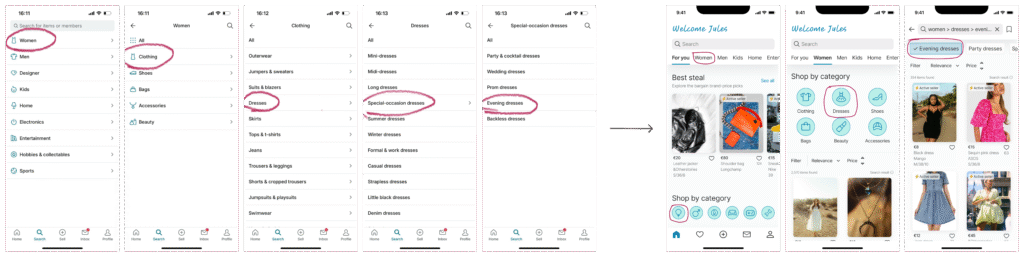 Vinted Mobile App Redesign vinted discoveryflow